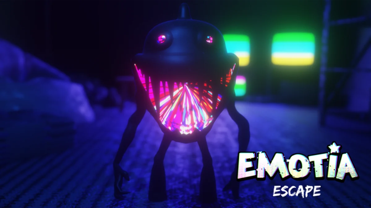 Official EMOTIA Escape artwork showing a dangerous Corrupted Emotian